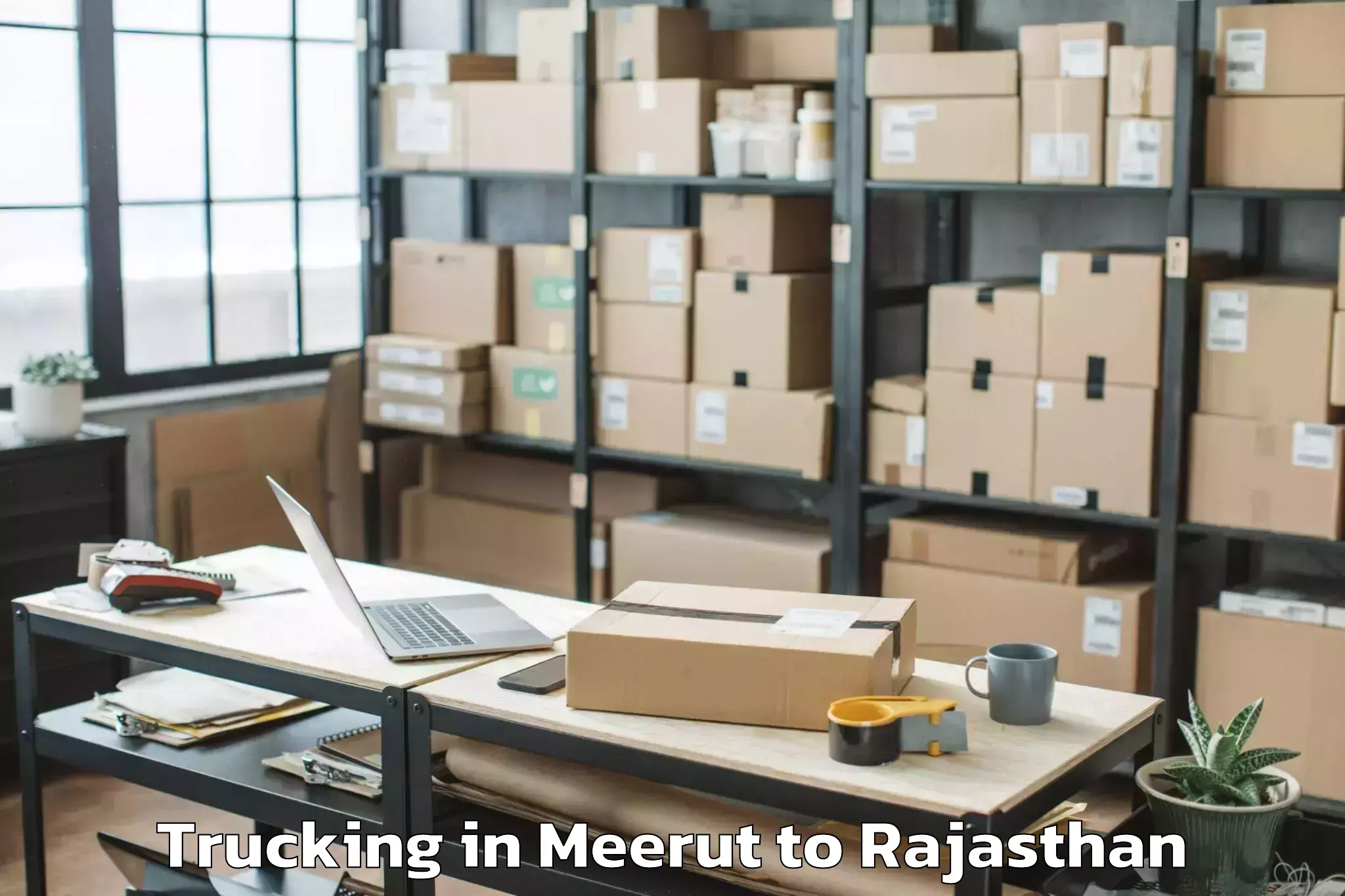 Top Meerut to Sapotra Trucking Available